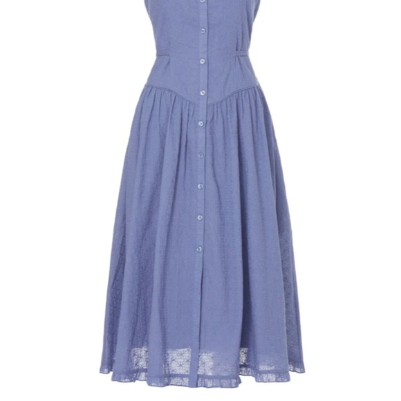Pamela Love x RTR Blue Eyelet Midi Dress - Picture 4 of 6
